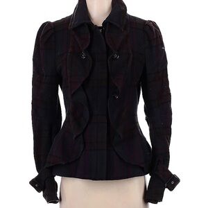 Women's Black Plaid Jacket